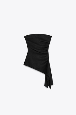TEXTURED BANDEAU TOP - Zara фото 13