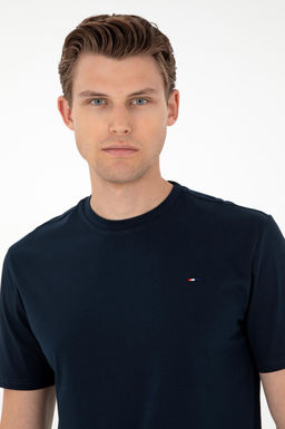 Мужская темно-синяя базовая футболка Неожиданная скидка в корзине - U.s. polo assn фото 2