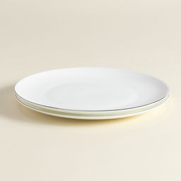 Тарелки SL Home «Каскарон», d=23.3 см, набор 2 шт., костяной фарфор, белые