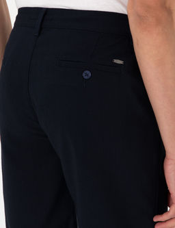Lacivert Slim Fit Beli Lastikli Ba_c_kl_ Dokuma _ort