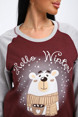 Свитшот женский из футера Гамми бордовый