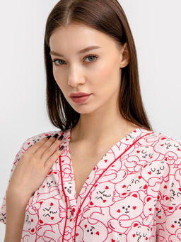 Комплект женский (жакет, шорты) розовый с медведями - Mark formelle фото 5