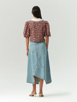 Emka / Укороченная блузка с воротником  фото 6