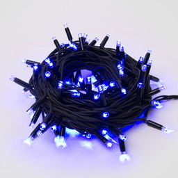 ULD-S1000-120/TBK BLUE IP67 Гирлянда светодиодная с эффектом мерцания, 10м. Соединяемая. 120 светодиодов. Синий свет. Провод черный. TM Uniel.