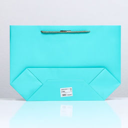 Цена за 12 шт. Пакет подарочный с лентой 26 х 25 х 11 см Бирюзовый - UPAK LAND фото 2