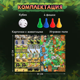 Настольная игра «Бродилка. Путешествие по джунглям»