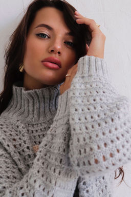 Martichelli Свитер светло-серый с перьями  фото 21