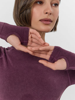 Джемпер женский для занятий спортом бордовый - Mark formelle фото 6