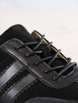 Босоногие кеды 184.natabl.Черная замша+черный стар