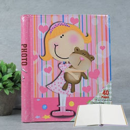 Фотоальбом магнитный 20 листов Дети / 031N /уп 40/микс 4 вида (Розовый) - Галеонтрейд фото 3