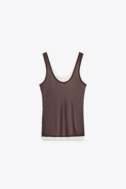 DOUBLE STRAP T-SHIRT - Zara фото 11
