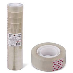 Цена за 2 шт. Клейкая лента 19мм*33м "Brauberg" прозрачная (223125)