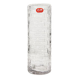 Ваза «Шерри», кирпичики, 23.5×9.5 см, стекло, прозрачная