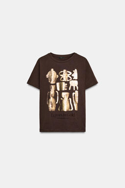 METALLIC SHORT SLEEVE T-SHIRT - Zara фото 6