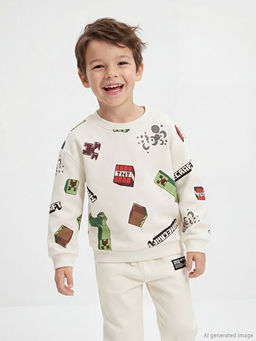 Minecraft Bask?l? Erkek ?ocuk Sweatshirt