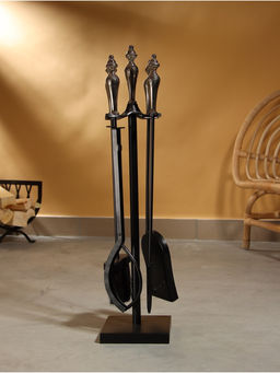 Каминный набор Отдых сталь, 4 предмета, 15х15х66 см - Simaland фото 3