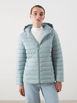 Kad?n Kap??onlu D?z ?i?me Mont