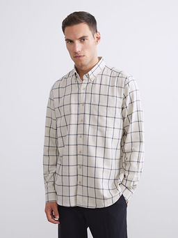 Regular Fit Uzun Kollu Ekose Erkek G?mlek