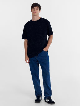 Футболка мужская фиолетово-черная с разводами разводы на черном 111846 - Mark formelle фото 2