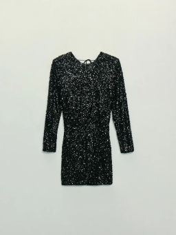 Платье мини из пайеток / Zarina