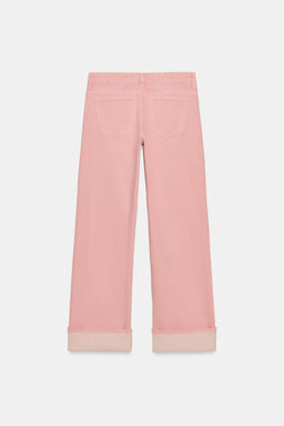 TRF LOW-RISE LOOSE FOLDED JEANS - Zara фото 3