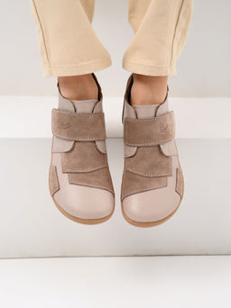 Босоногие ботинки 206.NATAbr.Визон+капучино замша/мех