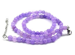 Бусы из камня кальцита граненые 6мм цв.кунцит, 46см