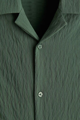Camisa resort con efecto arrugado Loose Fit - H&m фото 4
