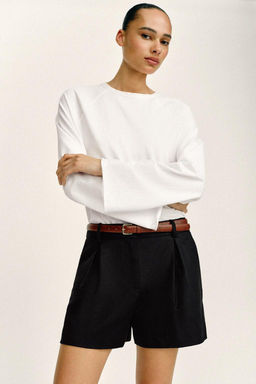 DARTED BERMUDA SHORTS WITH BELT - Zara фото 10