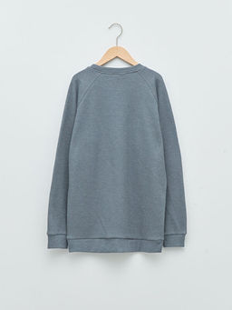 Bisiklet Yaka Basic Uzun Kollu Erkek ?ocuk Sweatshirt - Waikiki фото 2