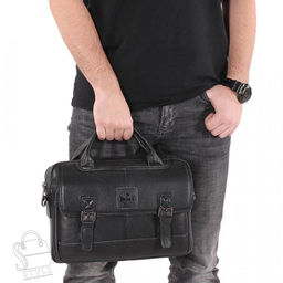 Портфель мужской кожаный 3883Z black Zinimsk - S-style фото 2