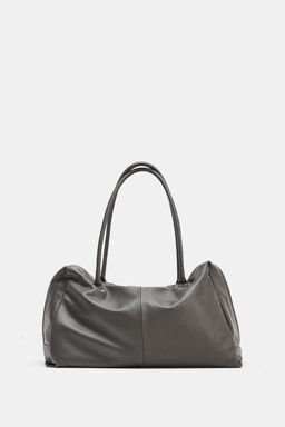 MAXI LEATHER BOWLING BAG - Zara фото 12