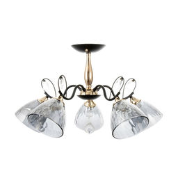 Светильник потолочный BayerLux «Анабель», 5хЕ27, 40 Вт, чёрный, 65×65×33 см