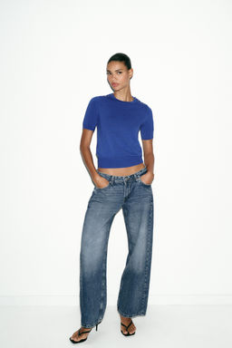 JERSEY B?SICO PUNTO MANGA CORTA / Azul