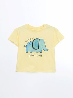 Bask?l? Erkek Bebek Ti??rt ve E?ofman Alt? 2li