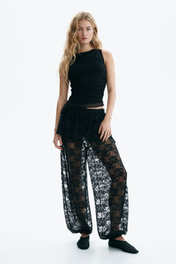 Pantal?n de encaje con falda superpuesta - H&m фото 2