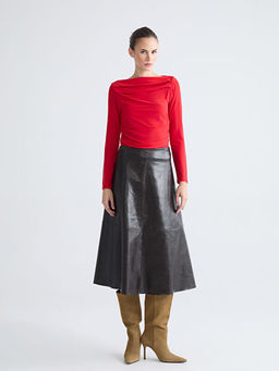 Kay?k Yaka B?zg?l? Bluz