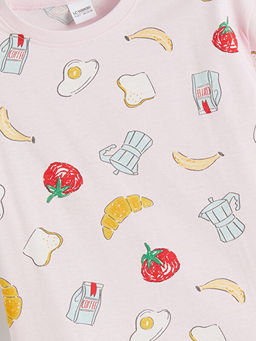 Desenli K?z ?ocuk Pijama Tak?m