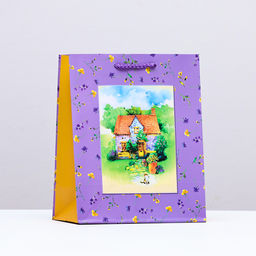 Пакет подарочный Домик на природе, 18 х 22,3 х 10 см