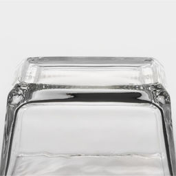 Менажница «Голд», 19.5×19.5 см, на бамбуковой подставке, с крышками, стекло, прозрачная