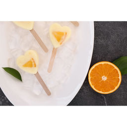 Форма для мороженого Доляна Сердца. Макси, силикон, 49?6.5?2 см, 8 ячеек, палочки 50 шт., белая