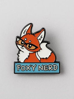 Значок металлический iLikeGift "Foxy Nerd"