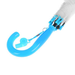 Зонт-трость Гербера, полуавтоматический, со свистком, R=41см, цвет голубой - Simaland фото 3