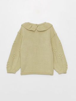 Bisiklet Yaka Kendinden Desenli K?z Bebek Triko Kazak - Waikiki фото 2