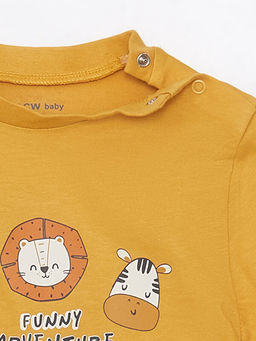 Bisiklet Yaka K?sa Kollu Bask?l? Erkek Bebek Ti??rt - Waikiki фото 2