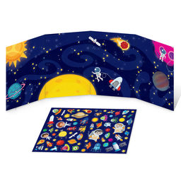 Наклейки многоразовые Я изучаю космос, 70 наклеек