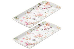 Набор 2 блюд 25*11,5*1,5 см Певчие птички NEW BONE CHINA, фарфор - Elan gallery фото 5