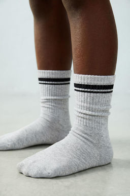 PACK TRES CALCETINES ALTOS RAYA DEPORTIVA / Negro / Blanco - Zara фото 7