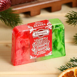 УЦЕНКА Мыло СПА - уход для бани и сауны С Новым годом яблоко, Добропаровъ 80 гр