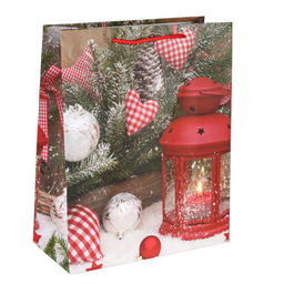 Цена за 12 шт. Пакет подарочный 26х32х12см / 5383L /уп 12/384/Новый год - Галеонтрейд фото 3
